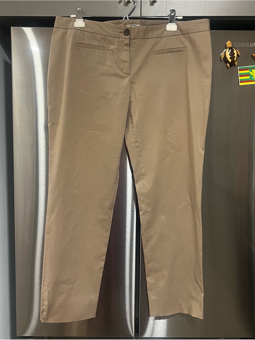 Miu Miu Beige low rise Tailored Trousers